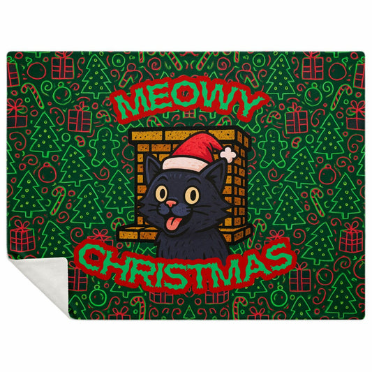 Meowy Christmas - Premium Decoration Blanket