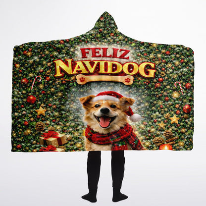 Feliz Navidog - Hooded Blanket V2