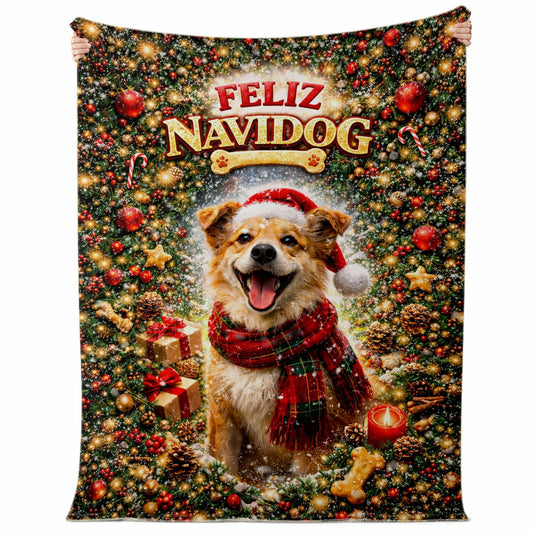 Feliz Navidog V2 - Premium Decoration Blanket